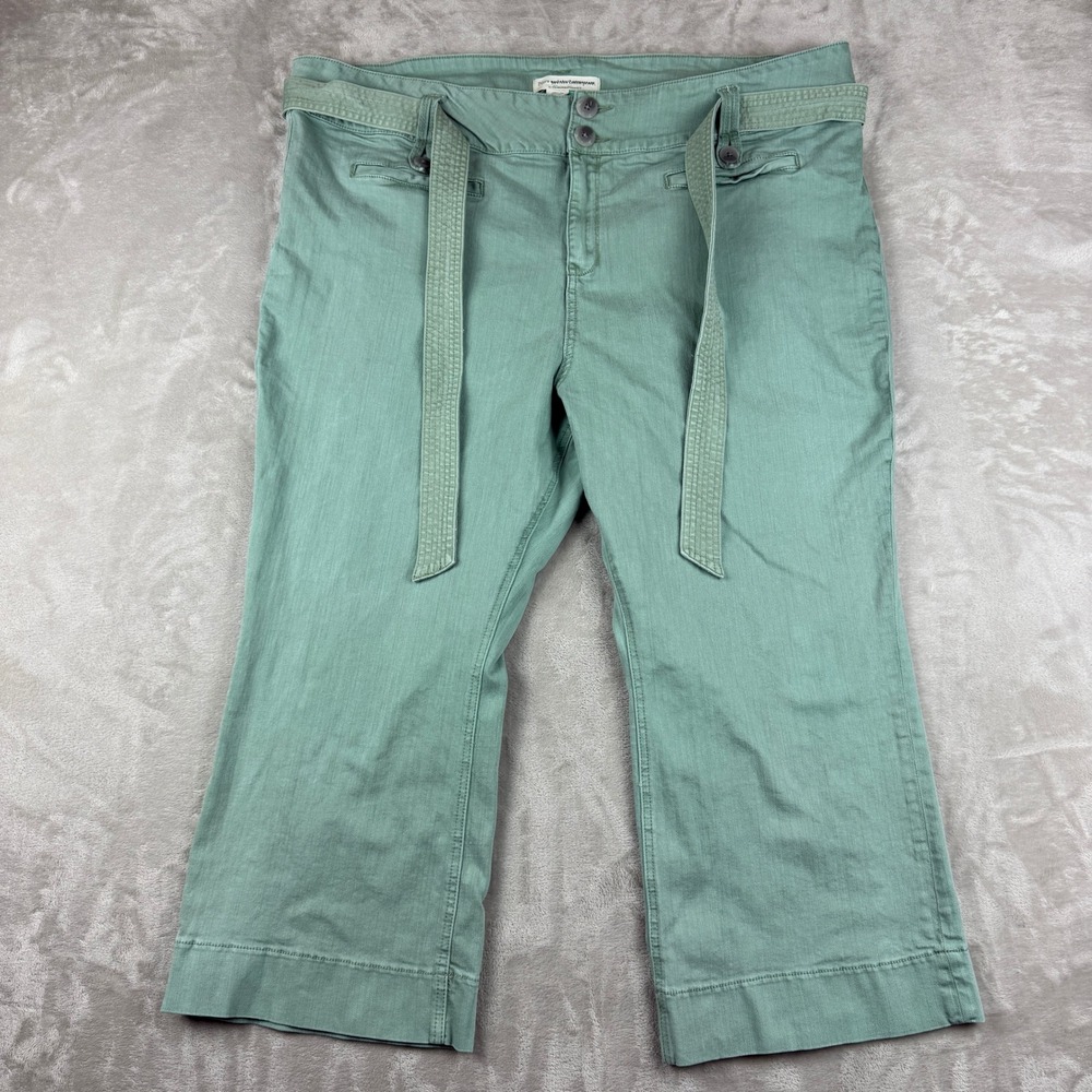 Pilcro Anthropologie Pants Women 26W (Fit 46.5x24.75) Cropped Wide Leg Belted